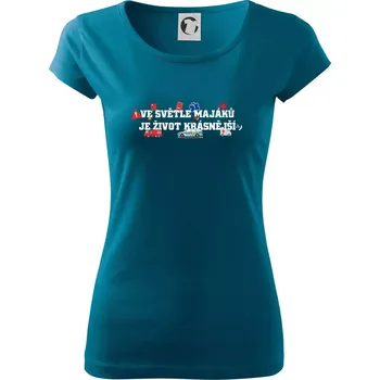 Dámské tričko Ve světle majáků je život krásnější - Dámské triko Pure - 3XL ( Petrolejová )