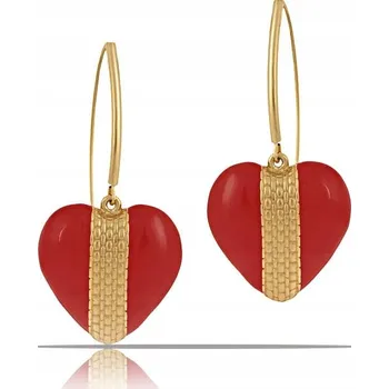 Náušnice Náušnice ručně malovaná srdíčka z kolekce Heart Harmony (P23/ZIM/29/3AU)