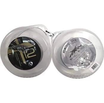 Struna na výplet tenisové rakety 2 KUSY TENISOVÝ VÝPLET STILL IN BLACK POWERFUL SPIN + X12 1,30MM 120M