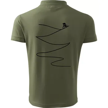 Pánská košile Cyklo sjezd z kopce - Polokošile pánská Pique Polo 203 - 3XL ( Khaki )