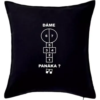 Polštář Dáme panáka? - Polštář 50x50 - 50x50 - Pouze potah ( Černá )