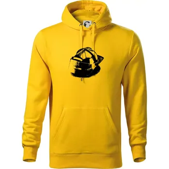 Pánská mikina Hasičská helma Americká - Mikina pánská Cape s kapucí - 3XL ( Žlutá )
