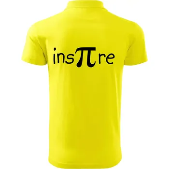 Pánská košile Inspire matematika - Polokošile pánská Pique Polo 203 - 3XL ( Citrónová )