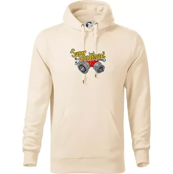 Pánská mikina Super rozdělovač - Mikina pánská Cape s kapucí - 3XL ( Mandlová )