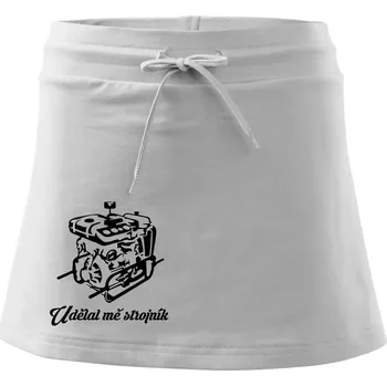 Dámská sukně Udělal mě strojník - Sportovní sukně - two in one - L ( Bílá )