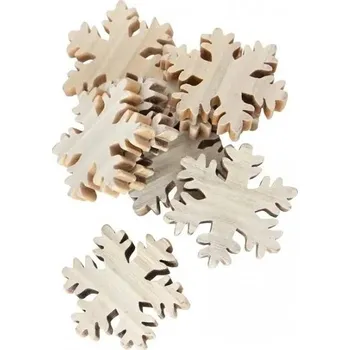 Konfeta CHAKS Dřevěné vločky 4 cm 12 ks