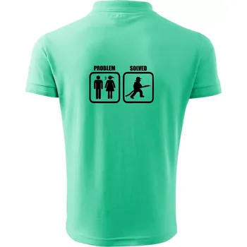 Pánská košile Problém hasič - Polokošile pánská Pique Polo 203 - 5XL ( Mátová )