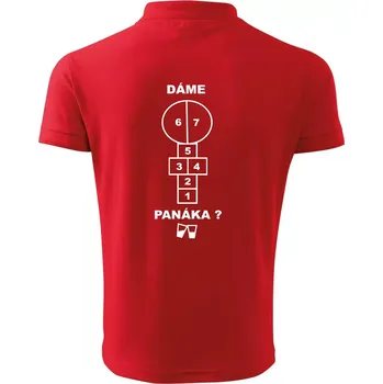 Pánská košile Dáme panáka? - Polokošile pánská Pique Polo 203 - S ( Červená )