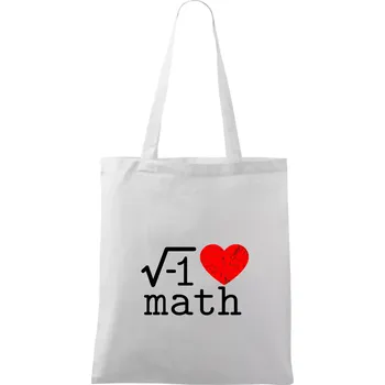 I love math - Taška bavlněná - 42 x 38 cm ( Bílá )