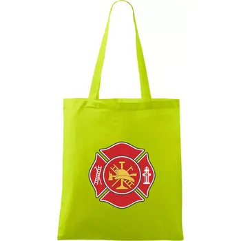 Fire department logo červené - Taška bavlněná - 42 x 38 cm ( Limetková )