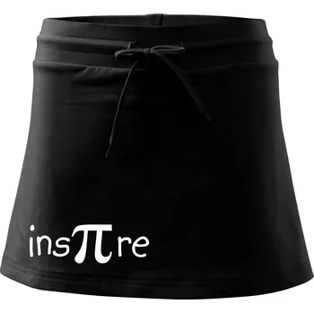 Dámská sukně Inspire matematika - Sportovní sukně - two in one - XL ( Černá )