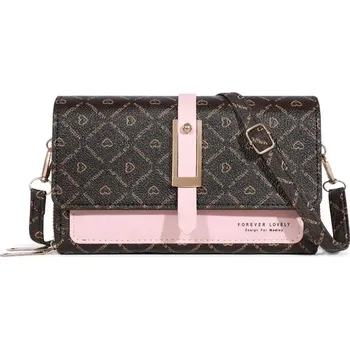 Peněženka Dámská crossbody peněženka s velkou kapacitou | dámská peněženka, malá kabelka - Růžový