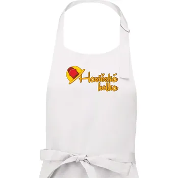 Kuchyňská zástěra Hasičská holka - helma - Dámská zástěra na vaření - Univerzální velikost ( Bílá )