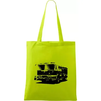 Hasičské auto americké - Taška bavlněná - 42 x 38 cm ( Limetková )