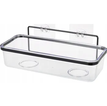 Koupelnový nábytek Černá koupelnová polička do koupelny, 1 patro