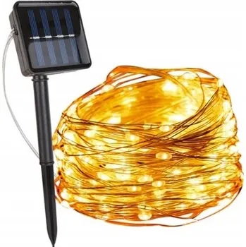 Venkovní osvětlení SOLÁRNÍ LAMPA DRÁTKY 200 LED ZAHRADNÍ SVĚTLA DO ZAHRADY 20 METRŮ GIRLANDA