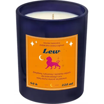 Svíčka Sójová vonná svíčka – znamení zvěrokruhu Lev pro fanoušky astrologie Cup&You 1 ks