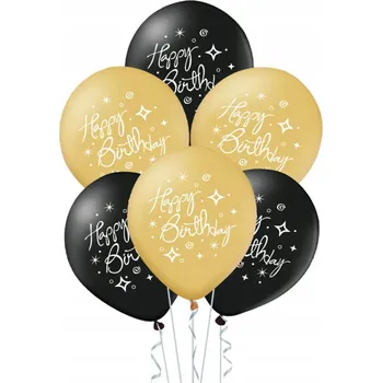 Balónek Latexové balónky Happy Birthday 30 cm, 6 ks