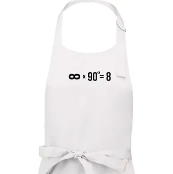 Kuchyňská zástěra Nekonečno matematika - Pánská zástěra na vaření - Univerzální velikost ( Bílá )