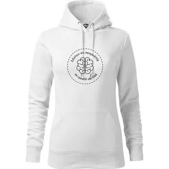 Dámská mikina Idiotovi nic nevysvětlíš, ale on vysvětlí vše tobě - Mikina dámská Cape s kapucí - 2XL ( Bílá )