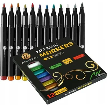 Fixy 12 ks Fixy Fixy na zdobení a tvoření DIY Metallic