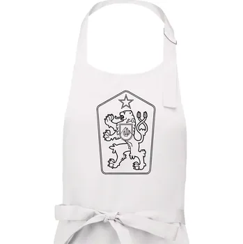 Kuchyňská zástěra ČSSR znak - Pánská zástěra na vaření - Univerzální velikost ( Bílá )