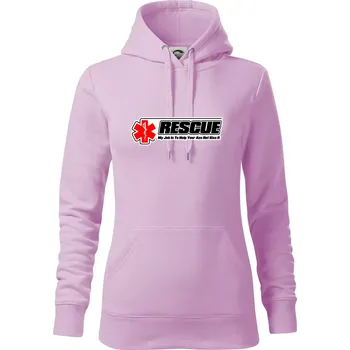 Dámská mikina Rescue My Job Is To Help Your Ass Not Kiss It - Mikina dámská Cape s kapucí - S ( Orchid )