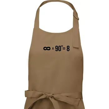 Kuchyňská zástěra Nekonečno matematika - Dámská zástěra na vaření - Univerzální velikost ( Cappuccino )