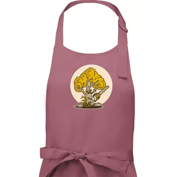 Kuchyňská zástěra Strom dřevorubec - Dámská zástěra na vaření - Univerzální velikost ( Starorůžová )