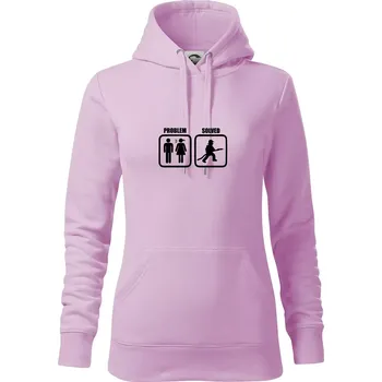 Dámská mikina Problém hasič - Mikina dámská Cape s kapucí - XS ( Orchid )