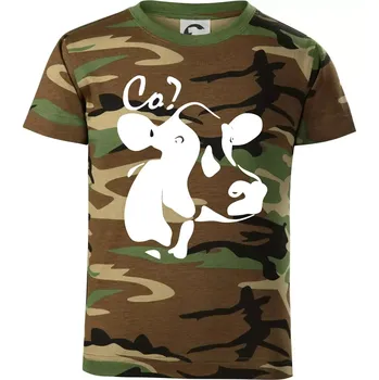 Chlapecké tričko Zmatená kráva - Dětské maskáčové triko - 122 cm/6 let ( Hnědý maskáč )