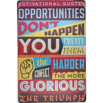 Obraz Plechová cedule Opportunities