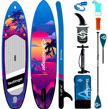 SUP Prkno na Plavání Nafukovací 320 cm Stand Up Set Pádlo Příslušenství