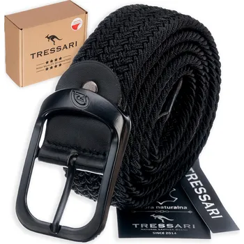 Opasek Pásek Tressari černý elastický 120 cm s trnem