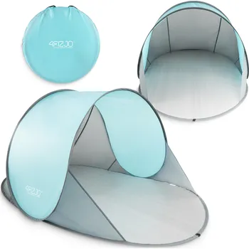 Stan 4FIZJO Samorozkládací plážový stan 4FIZJO 2/3 MÍSTA ZELENÁ|ŠEDÁ