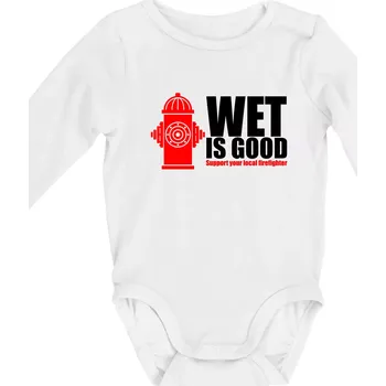 Wet is good - Body kojenecké s dlouhým rukávem - Dlouhý r. do 3 měs ( Bílá )