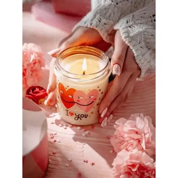 Svíčka WOSK I KNOT SOJOVÁ SVÍČKA VALENTÝN - Tradiční sojová svíčka I LOVE YOU