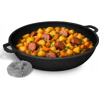 Pánev LITINOVÁ PÁNEV MAYSTERNYA MASIVNÍ TĚŽKÁ SE DVĚMA UCHYTY INDUKCE 28CM