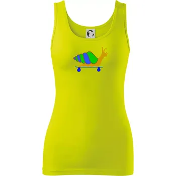 Šnek na skateboardu (Moňas) - Dámské tílko - XS ( Limetková )