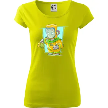 Vesmírný voják tyrkysový - Dámské triko Pure - XL ( Limetková )