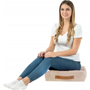 Taburet Kvadratický polštář PLUSZOVÝ taburet křeslo PERLOVÁ