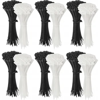 Organizace kabelů Upínací pásky,stahovací pásky černé + bílé 200 x 3,6 x 1200