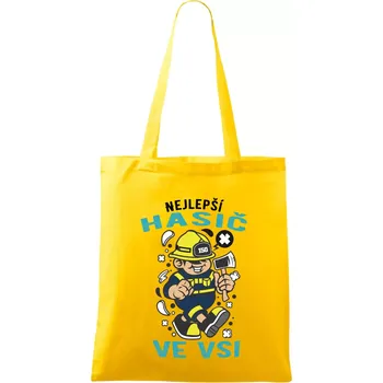 Nejlepší hasič ve vsi - Taška bavlněná - 42 x 38 cm ( Žlutá )