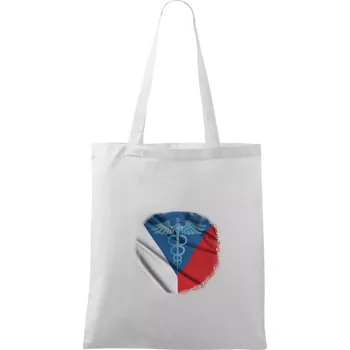 Hrdinové zdravotnictví - Česká vlajka (Pecka design) - Taška bavlněná - 42 x 38 cm ( Bílá )
