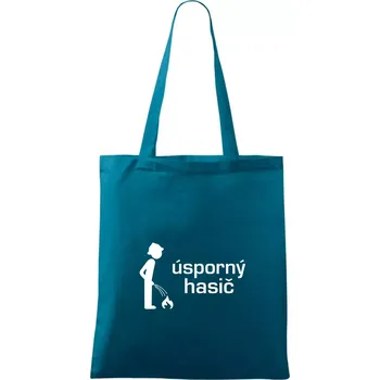 Úsporný hasič - Taška bavlněná - 42 x 38 cm ( Petrolejová )