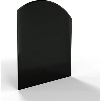 Krbová kamna HS FLAMINGO Sklo pod kamna - FLAMINGO Oblouk 1000x1200 mm, černé, fazeta / R725 / 6 mm