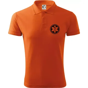 Pánská košile Rescue logo samostatné kulaté - Polokošile pánská Pique Polo 203 - 2XL ( Oranžová )