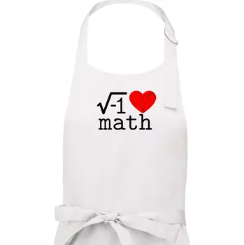Kuchyňská zástěra I love math - Dámská zástěra na vaření - Univerzální velikost ( Bílá )