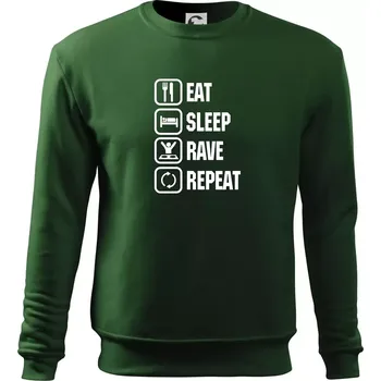 Chlapecké tričko Eat sleep rave repeat - Mikina Essential dětská - 158 cm/12 let ( Lahvově zelená )
