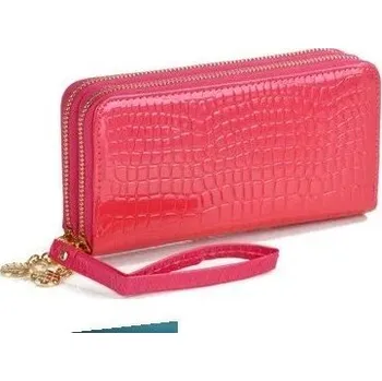 Peněženka Dámská módní peněženka se zipem | dámská peněženka, peněženka na mince - Růžově červená